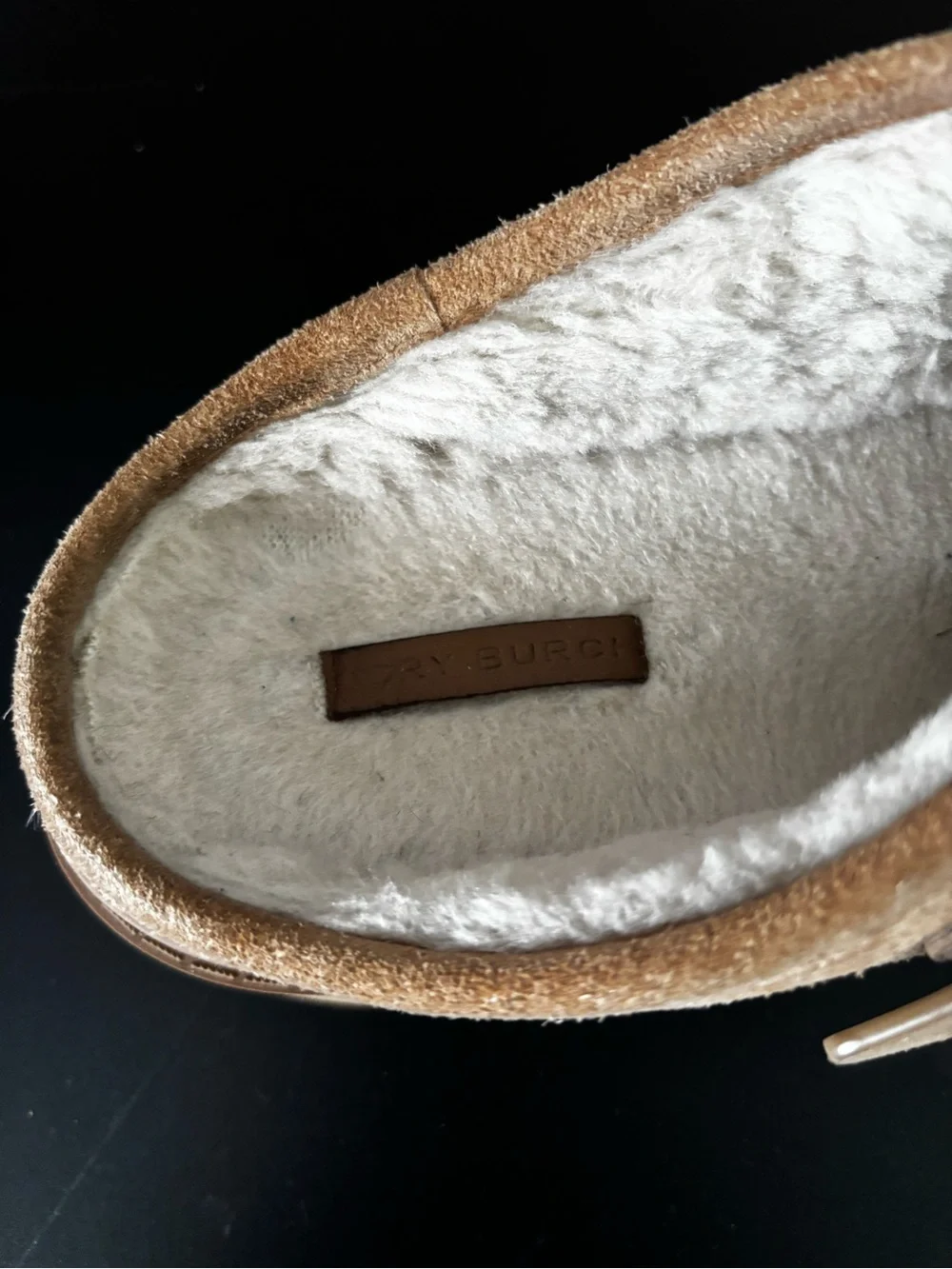 Tory Burch Mellow Shearling Platform Mules